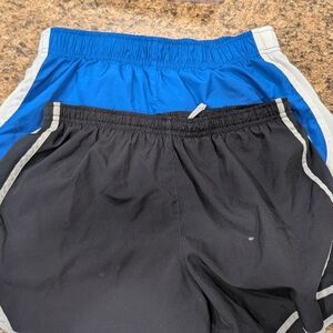 Black and Blue Athletic Shorts Set
